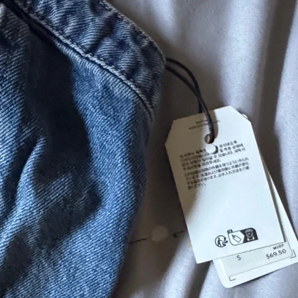 Levi's Blue Denim Crop Top - Picture 2 of 3